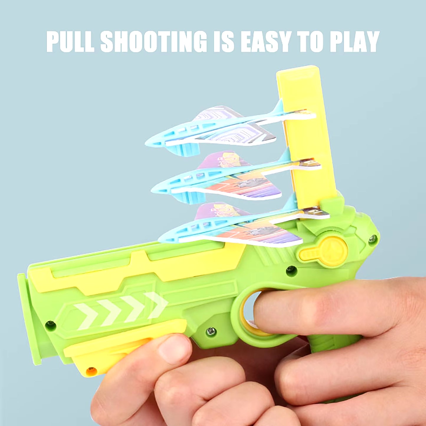 Hot!Airplane Launcher Bubble Catapult with 6 Small Plane Toy Funny Airplane Toys for Kids Plane Catapult Gun Shooting Game Gift