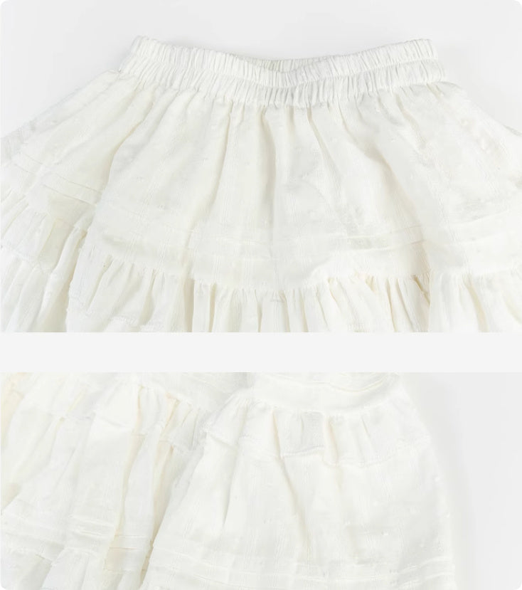 Color Elastic Waist Cake Skirt Half Body Skirt For Women Japanese