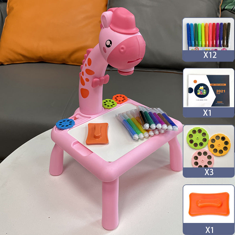 Children's LED Projector Drawing Table – Educational Painting Set & Learning Toy
