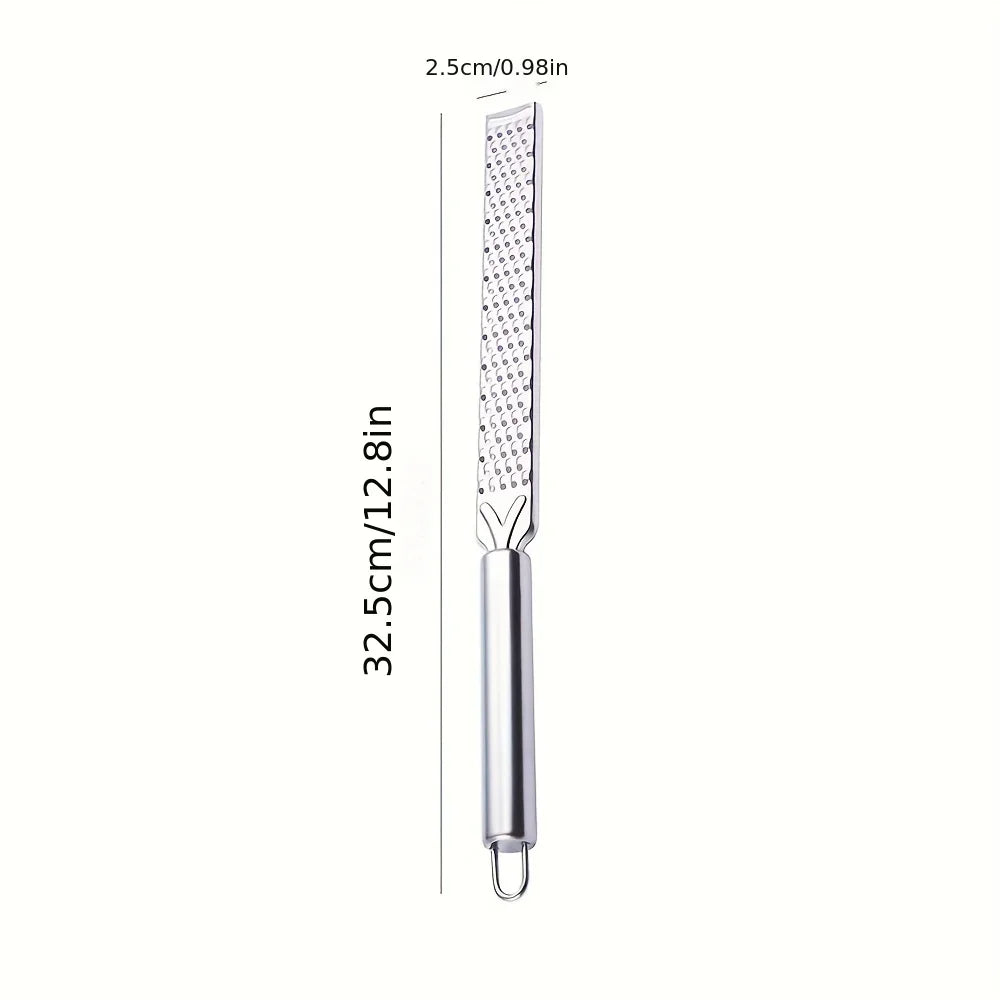 Stainless Steel Handheld Cheese Grater – Multi-Purpose Garlic, Vegetable, Lemon Zester & Grinder