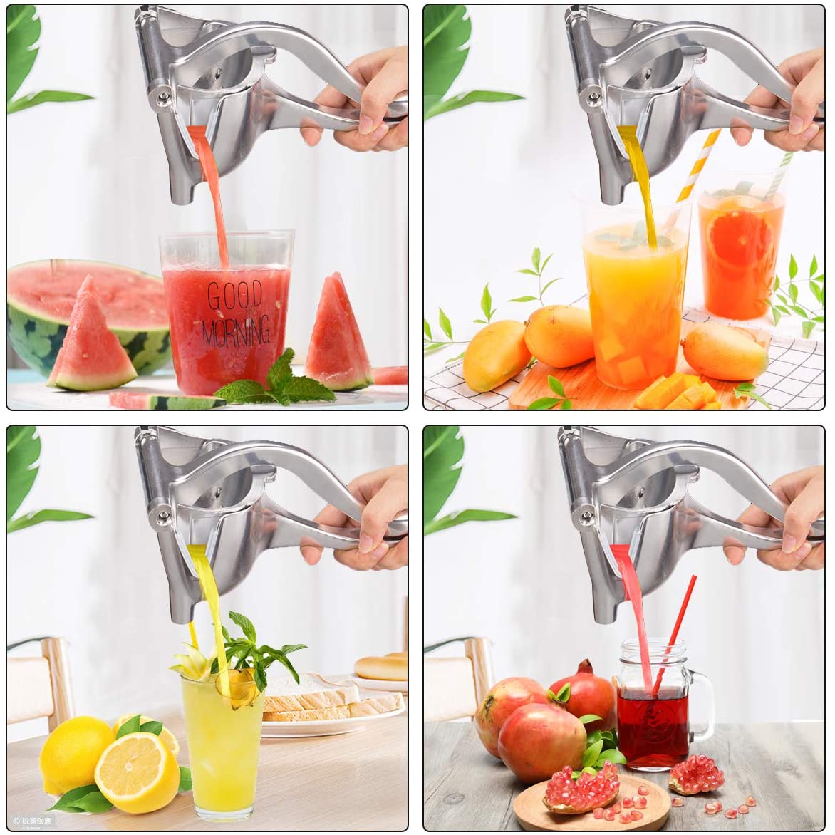 Aluminum Manual Juice Squeezer – Hand Press Juicer for Pomegranate, Orange, Lemon & More