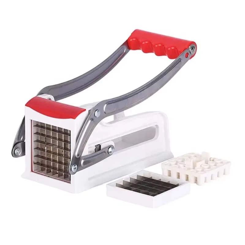 Stainless Steel Manual Potato Cutter – Multi-Function Vegetable & Fruit Slicer Tool