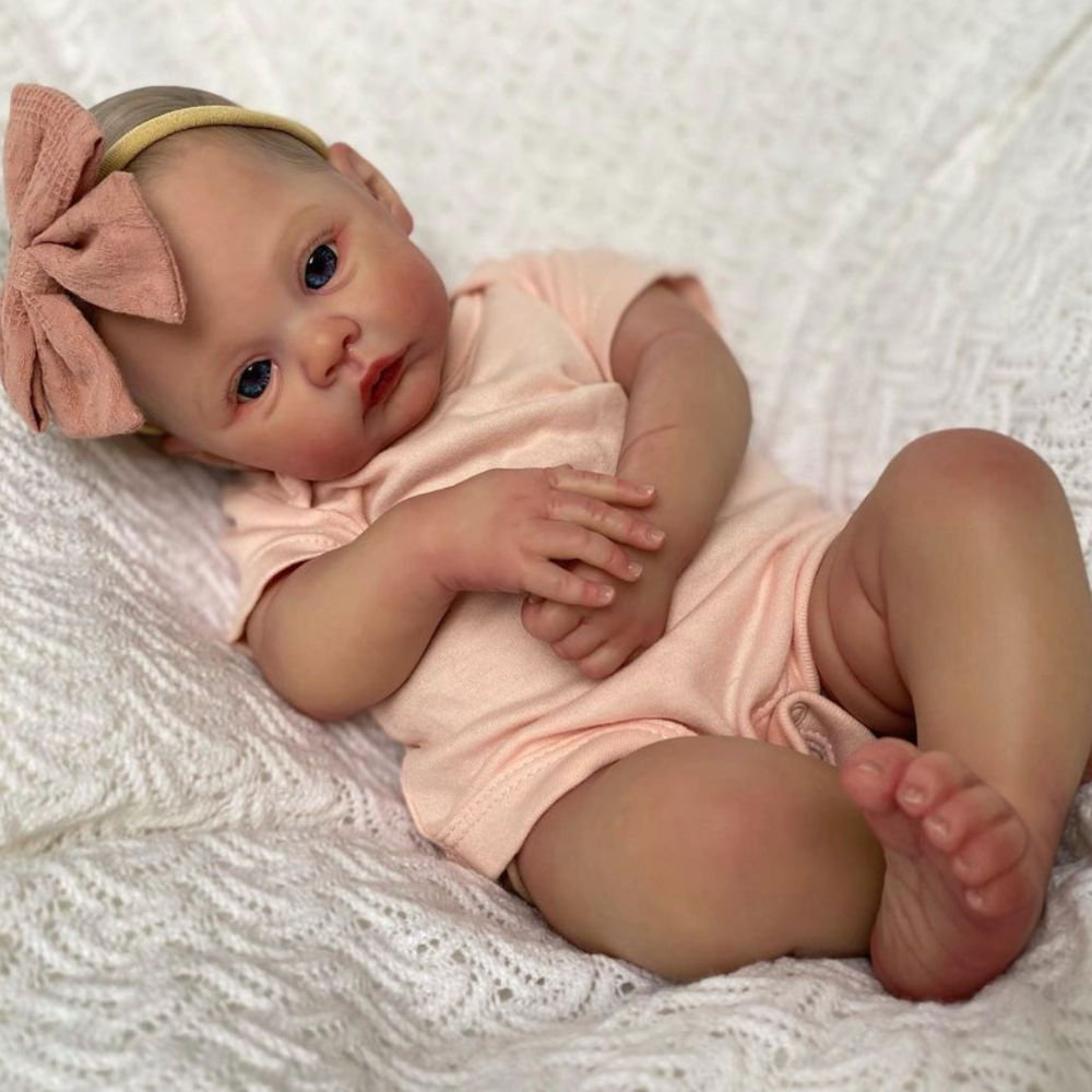 18" NPK Reborn Baby Doll – Handmade Lifelike Soft Body with 3D Skin & Veins, Collectible Gift