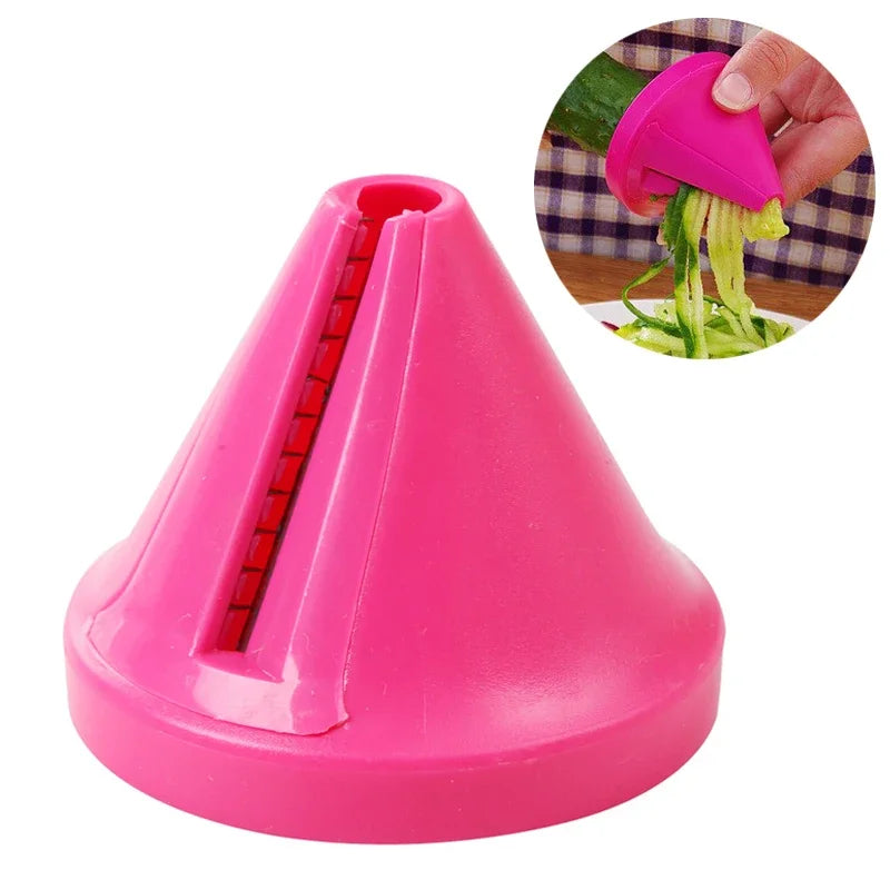 Multi-Function Vegetable Spiral Shredder – Manual Rotating Peeler & Grater for Kitchen Use
