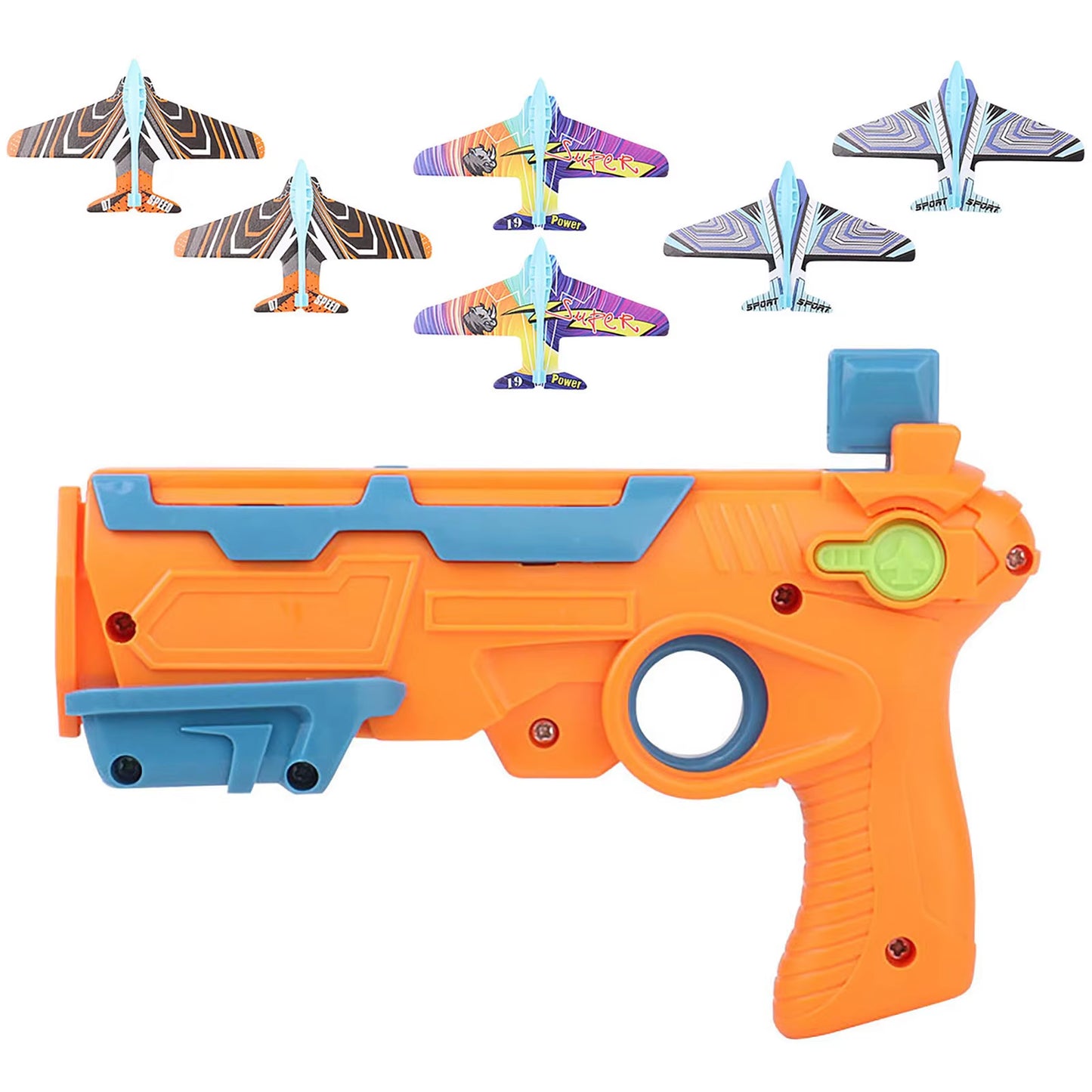 Hot!Airplane Launcher Bubble Catapult with 6 Small Plane Toy Funny Airplane Toys for Kids Plane Catapult Gun Shooting Game Gift