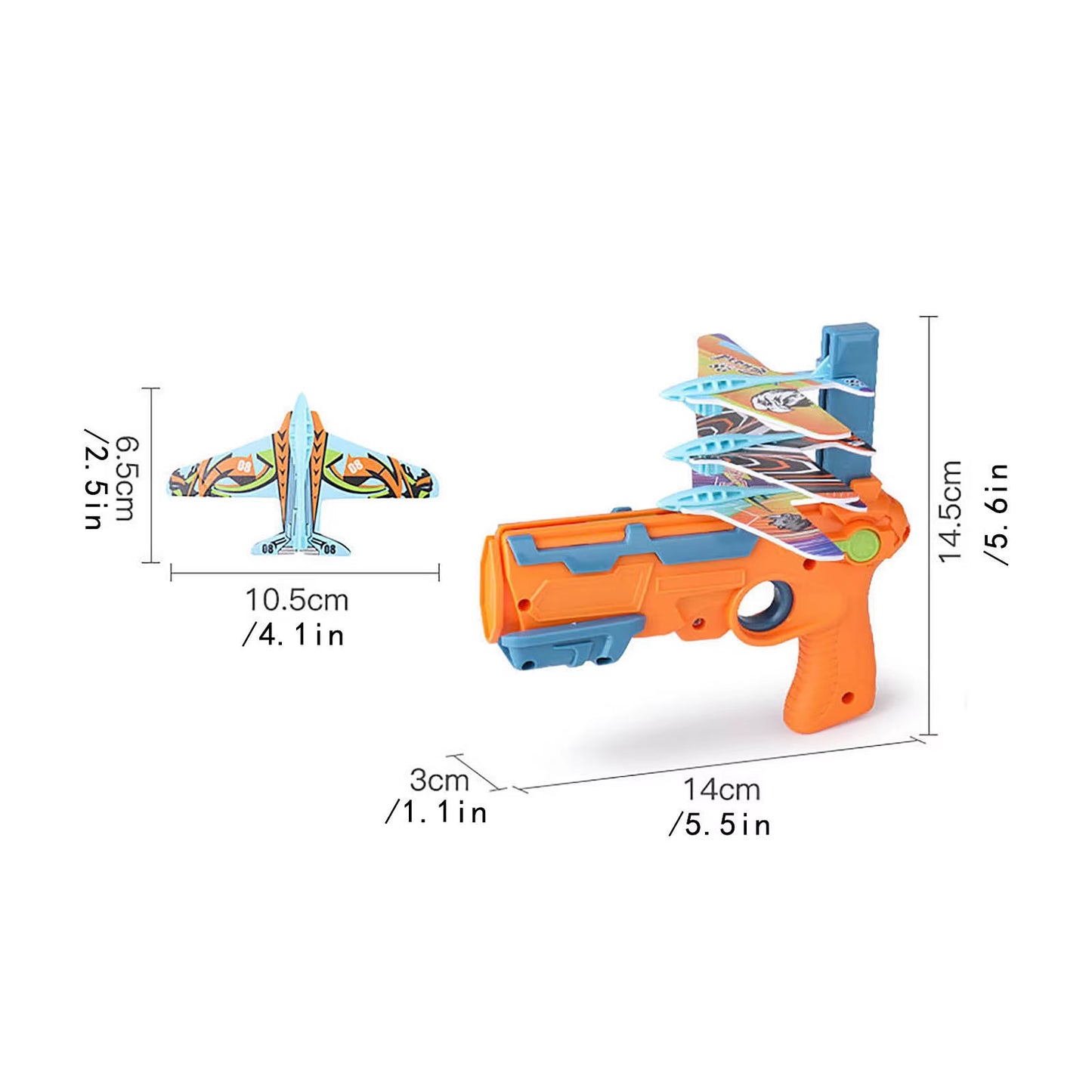 Hot!Airplane Launcher Bubble Catapult with 6 Small Plane Toy Funny Airplane Toys for Kids Plane Catapult Gun Shooting Game Gift