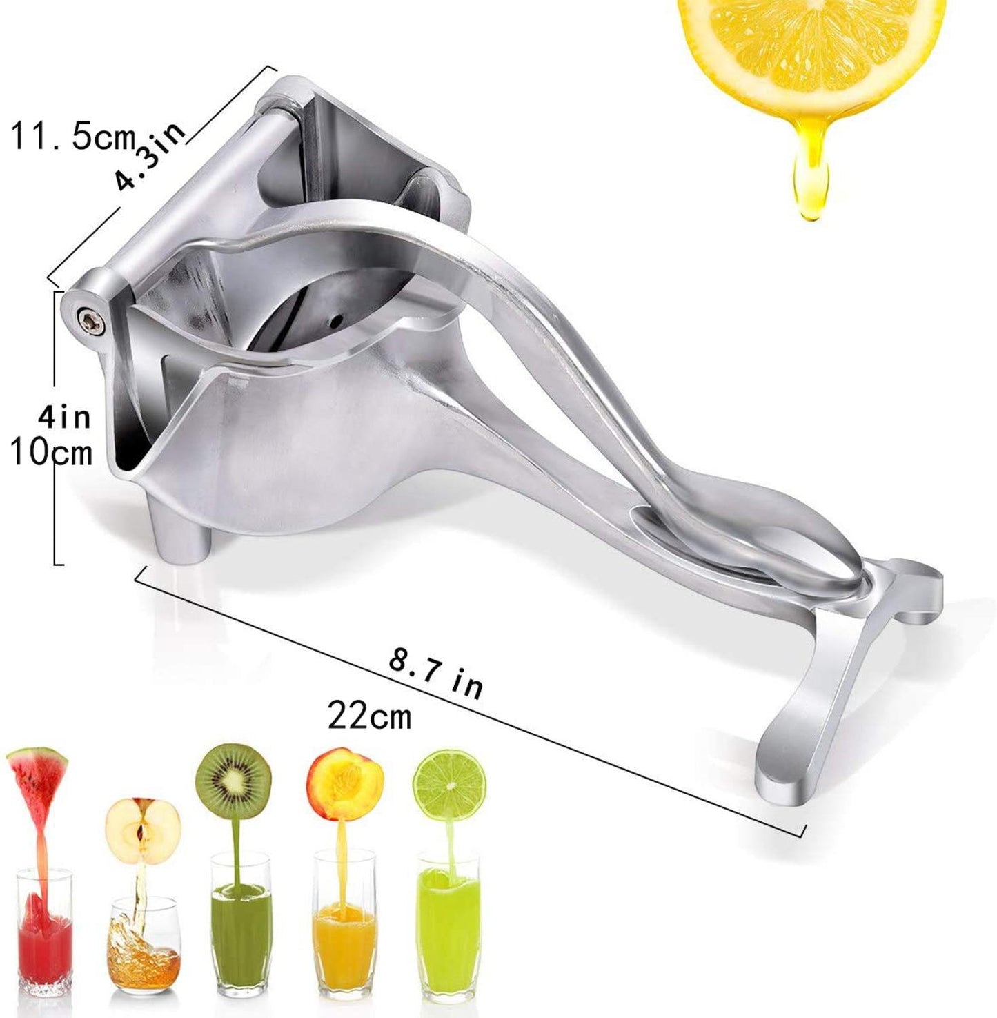 Aluminum Manual Juice Squeezer – Hand Press Juicer for Pomegranate, Orange, Lemon & More
