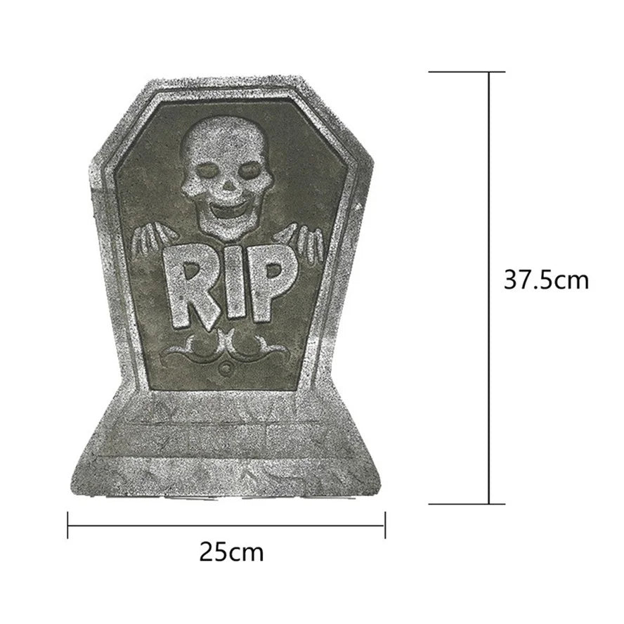 Halloween Home Decorations Graveyard Tombstone Cemetery 4 Different Signs Horror Atmosphere Mini Tombstones Skulls Accessories