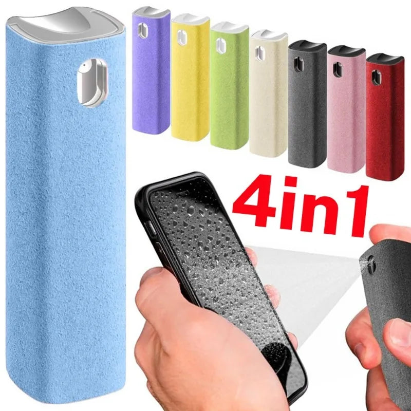 Mini Screen Cleaner Spray Smartphones Soft Microfiber Polishing Cloth Phone PC Cleaner Set Cleaning Brush for Apple iPad iPhone