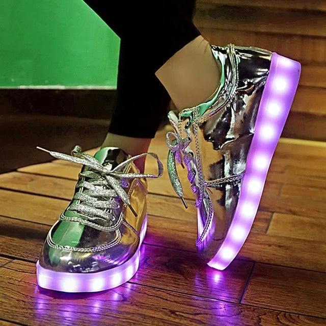 Led Slippers USB illuminated krasovki luminous sneakers glowing kids shoes children with light Sole sneakers for girls&boys