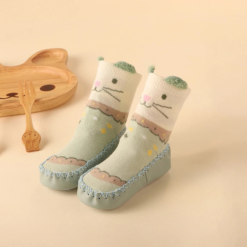 Baby Socks Shoes Infant Color Matching Cute Kids Boys Shoes Doll Soft Soled Child Floor Sneaker Toddler Girls First Walkers