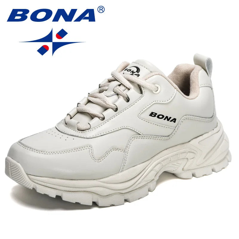 BONA 2023 New Designers Running Shoes Casual Fashion Sport Shoes Women Summer Breathable Luxury Brand Sneakers Ladies Footwear