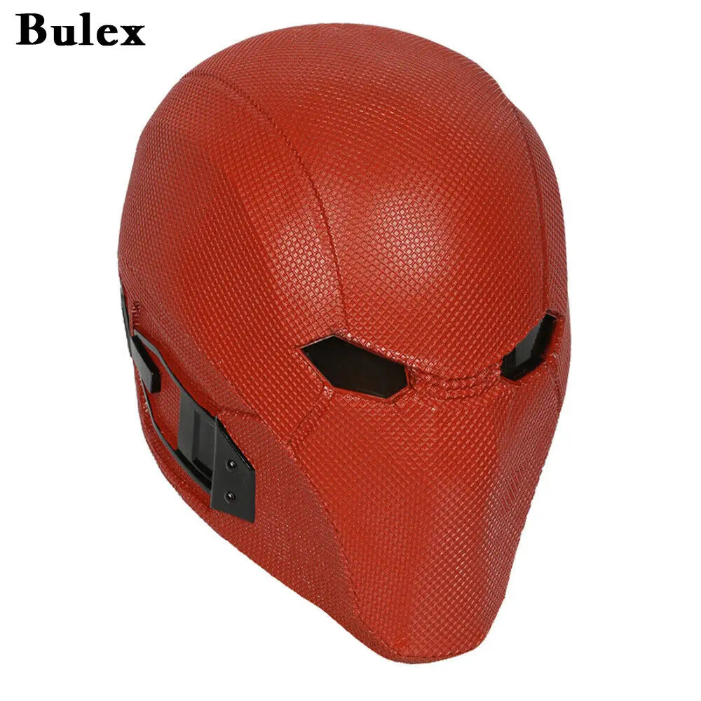 Red Hood Mask Movie Anime Full Head Latex/Resin Helmet with Mesh Eye Game Cosplay Halloween Costume Props