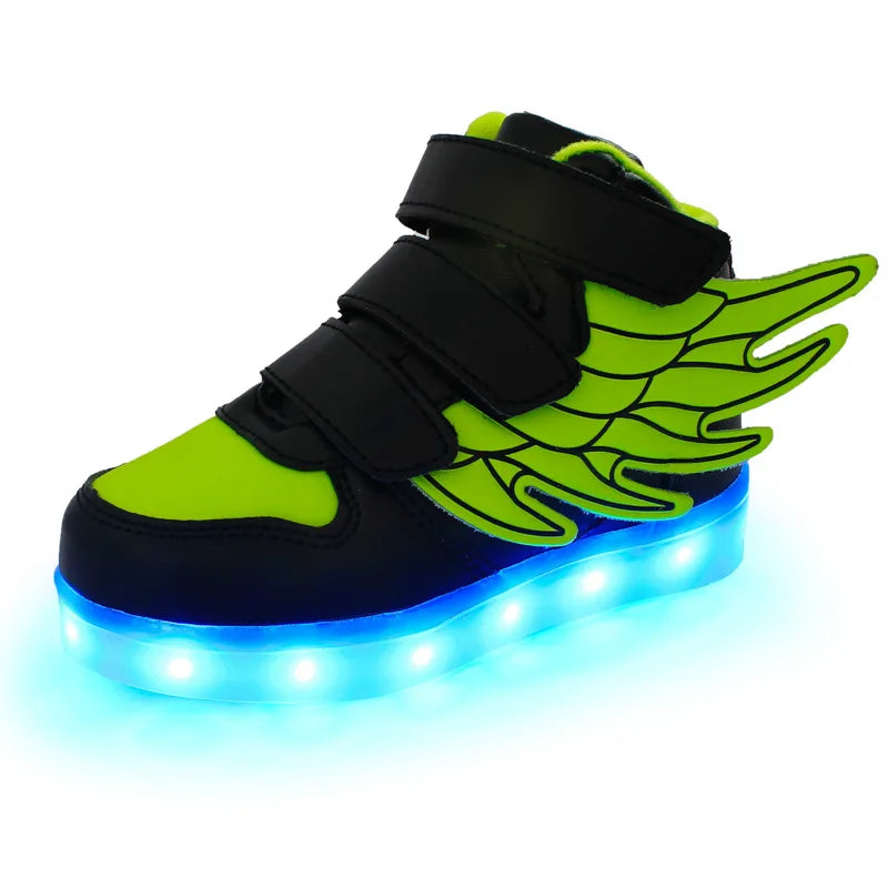 Size 25-37 Children LED Shoes Baskets Boys Girls Glowing Luminous Sneakers with Light Sole Kids Light Up Sneakers LED Slippers