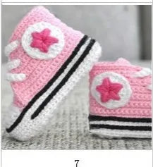 Baby crochet sneakers first walk shoes kids sport handmade tennis booties cotton 0-12M 10pairs/lot custom