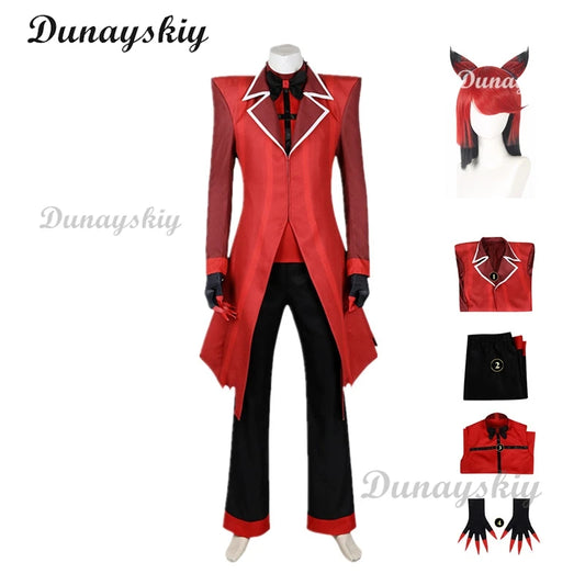 Anime ALASTOR Cosplay Red Uniform Prop Cosplay Costume Uniform Suit Outfit Halloween Carnival Costume For Adult