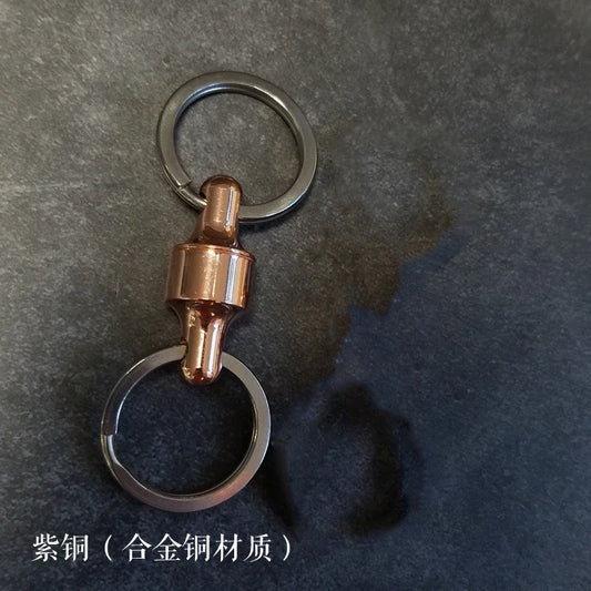 EDC Titanium Alloy Brass Copper PEI Quick Release Detachable Keychain Portable Key Ring Keychain EDC Outdoor Pocket Tools 1PC