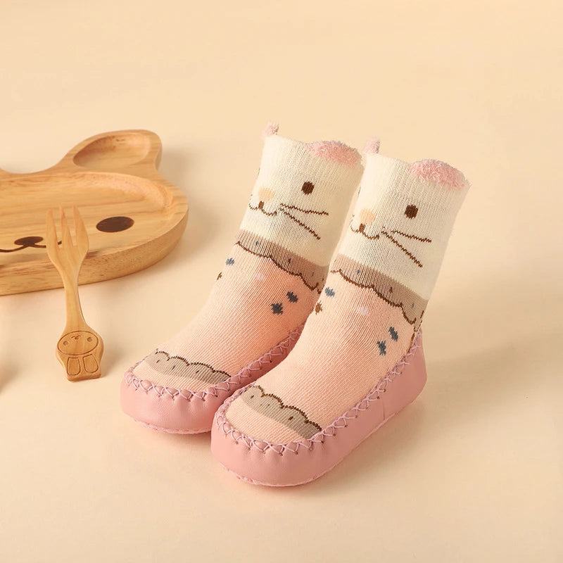 Baby Socks Shoes Infant Color Matching Cute Kids Boys Shoes Doll Soft Soled Child Floor Sneaker Toddler Girls First Walkers