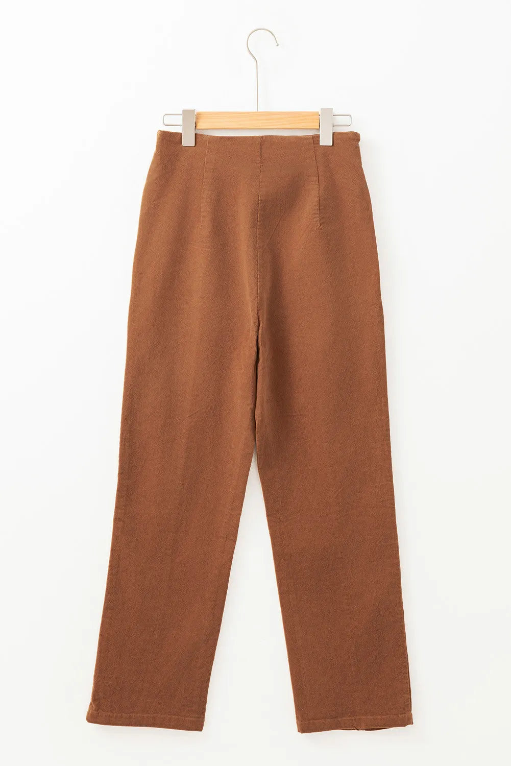 Decorative Button Straight Leg Pants