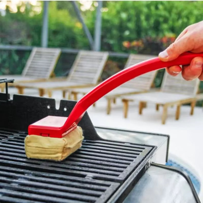 Barbecue Grill Cleaning Brush Bristle Free-Durable Scraper Tools Cast Iron Stainless-Steel Grates Barbecue Cleaner