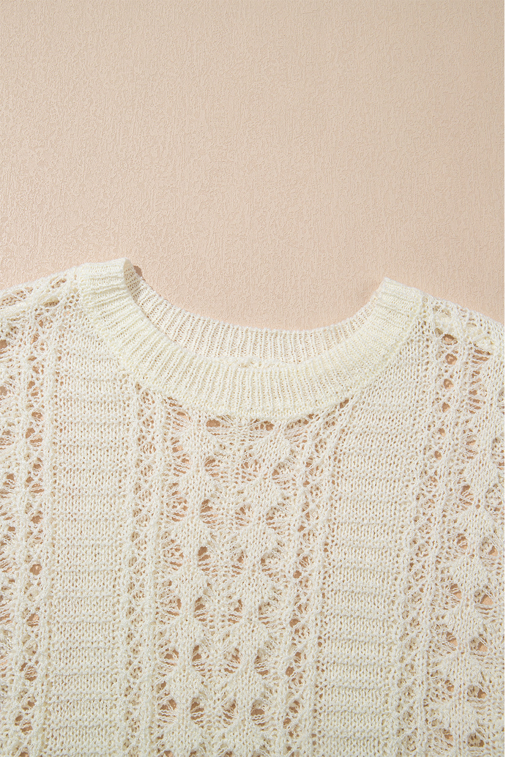 Hollow Out Drop Shoulder Sweater