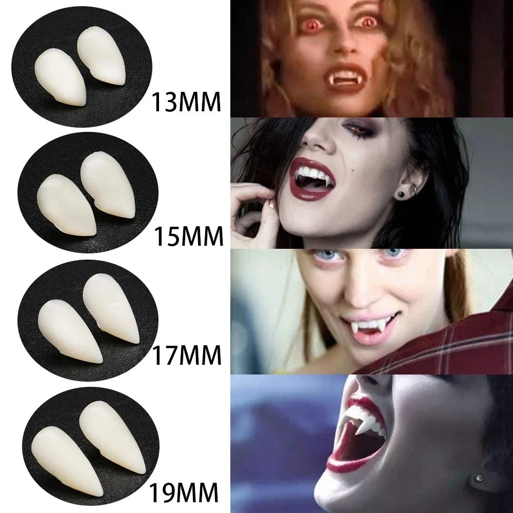 Suit Resin Vampire Teeth Fangs Halloween Props Diy Teeth Plus Glue Teeth Props Cosplay Environmentally Friendly Vampire Party