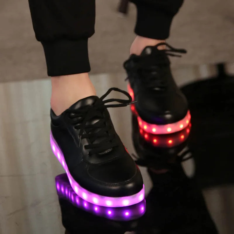 Led Slippers USB illuminated krasovki luminous sneakers glowing kids shoes children with light Sole sneakers for girls&boys