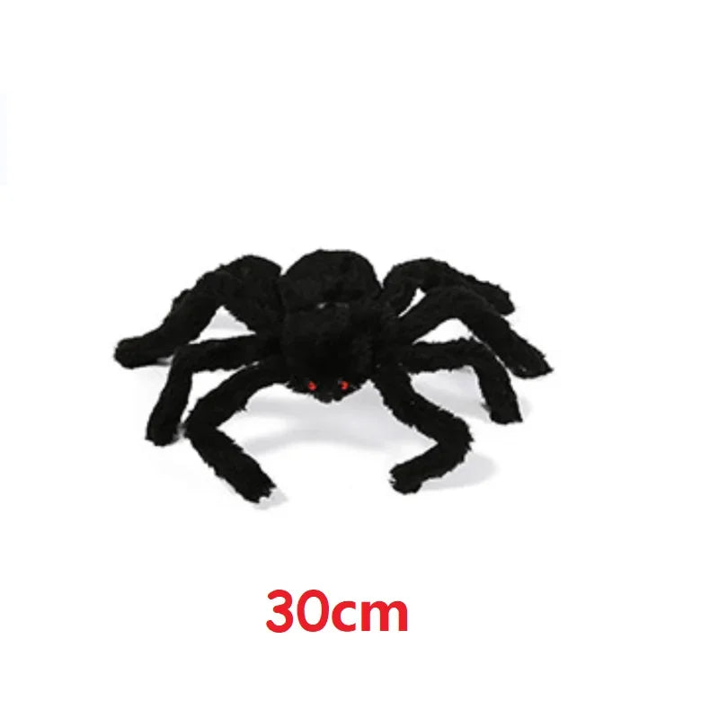 Giant Spider Huge Spider Web Halloween Decoration Props Haunted Indoor Outdoor Spooky Plush Large Araneid Prank Trick Supplies