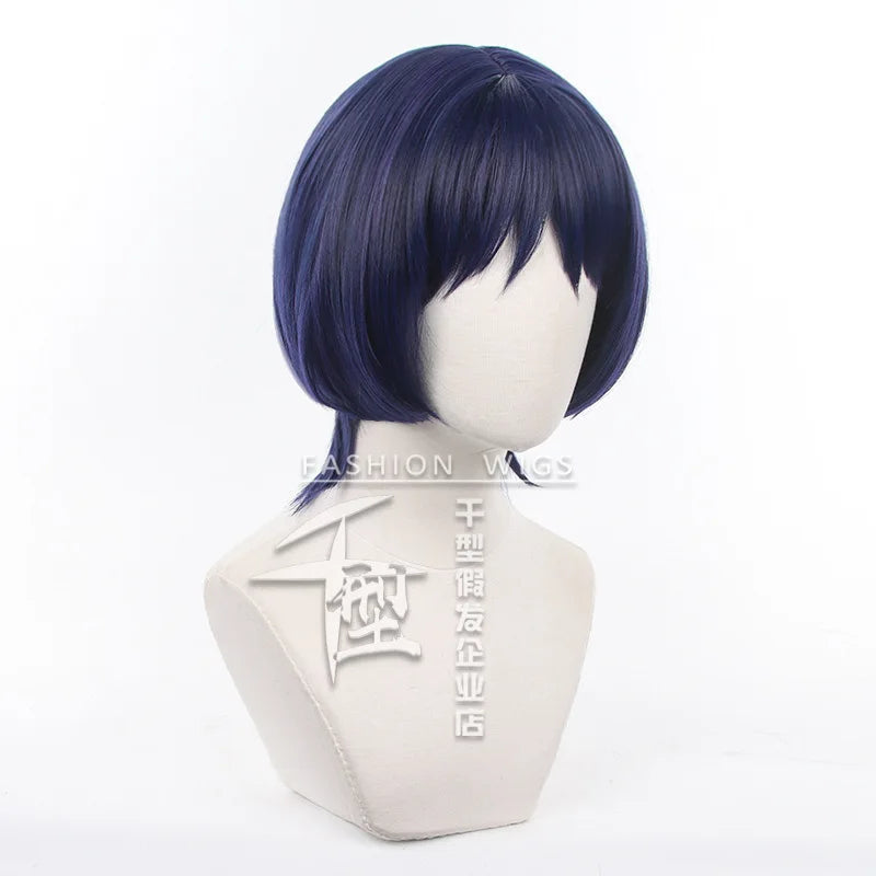 Wanderer Cosplay Wig Game Wanderer Scaramouch Cosplay Synthetic Hair Short Halloween Party Wig+Wig Cap