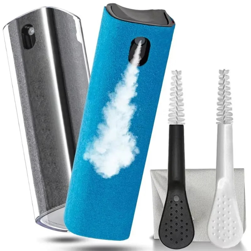 Mini Screen Cleaner Spray Smartphones Soft Microfiber Polishing Cloth Phone PC Cleaner Set Cleaning Brush for Apple iPad iPhone