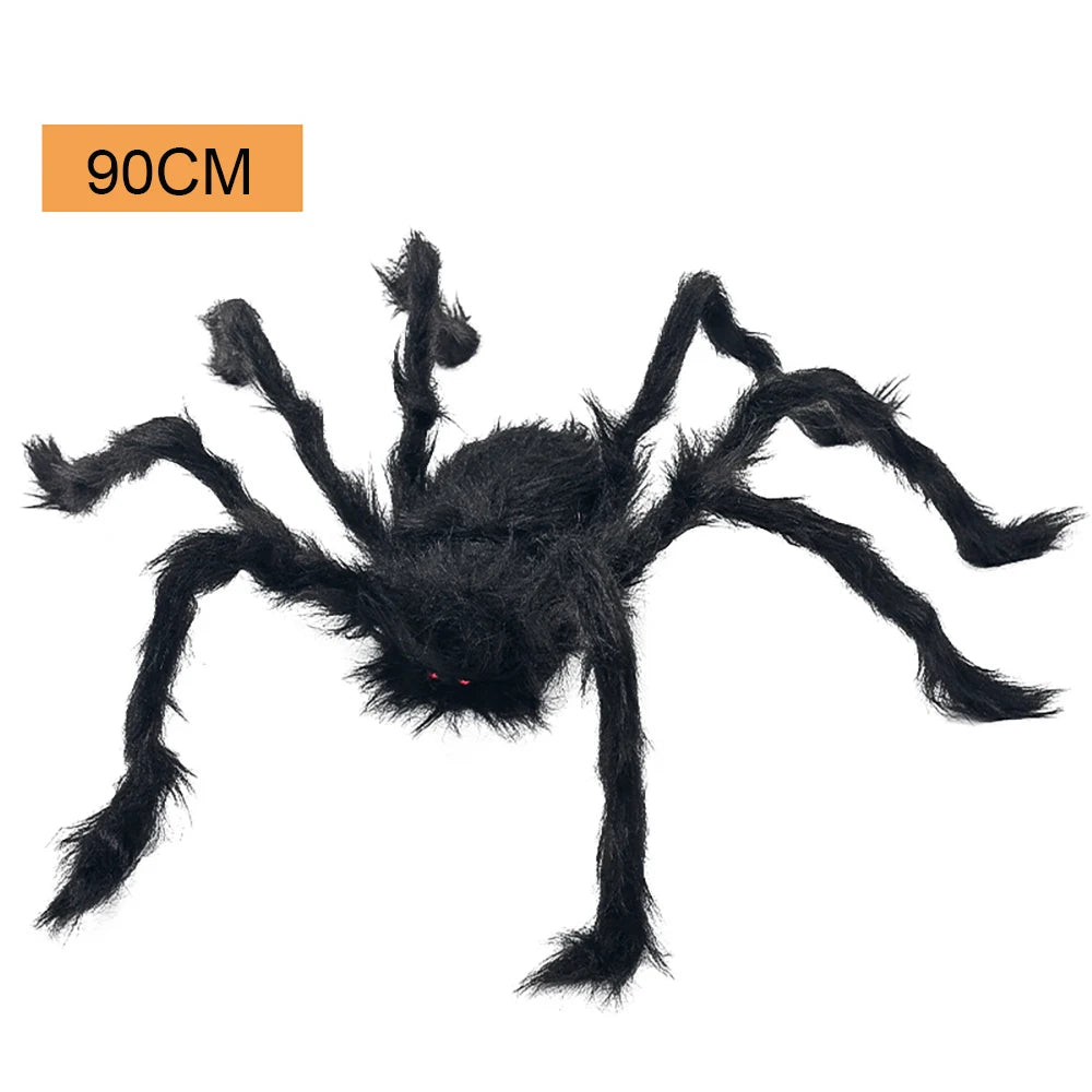 200cm Giant Halloween Spider Decoration,Large Outdoor Plush Spider Decorations,Scary Huge Fake Spider Props Like Professional