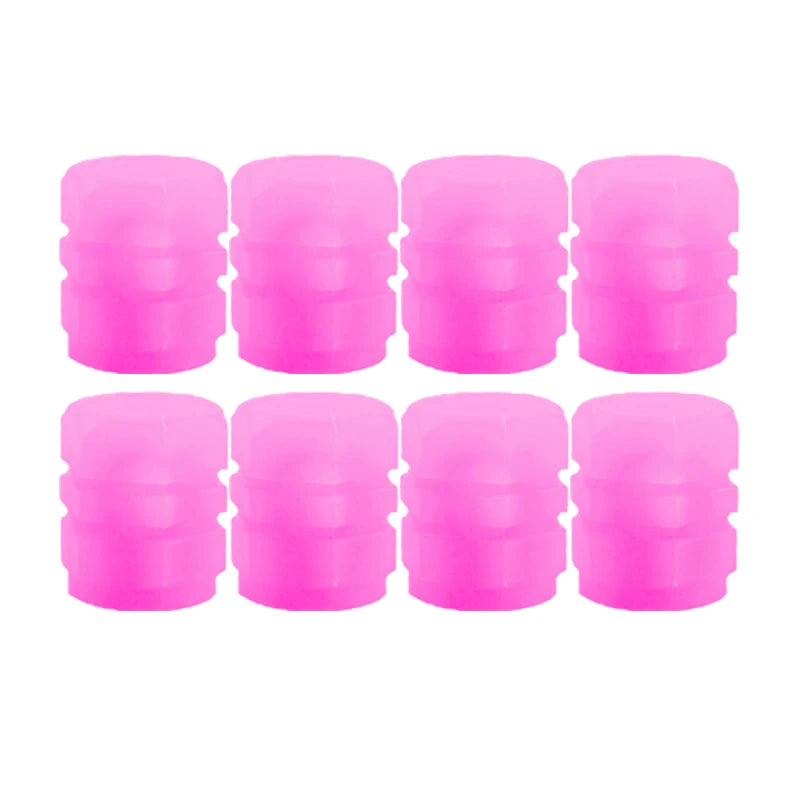 20Pc Luminous Valve Caps Fluorescent Night Glowing Decor Car Motorcycle Bicycle Wheel Hub Valve Stem Cap Styling Car Accessories