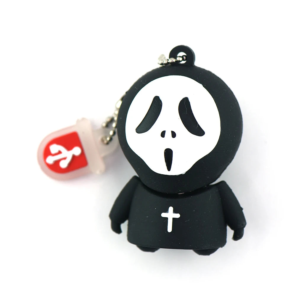 cartoon ghost usb flash drive 4GB 8GB U disk 16GB 32GB pen drive 64GB 128GB memory USB stick cute skull pendrive halloween