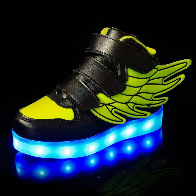 Size 25-37 Children LED Shoes Baskets Boys Girls Glowing Luminous Sneakers with Light Sole Kids Light Up Sneakers LED Slippers