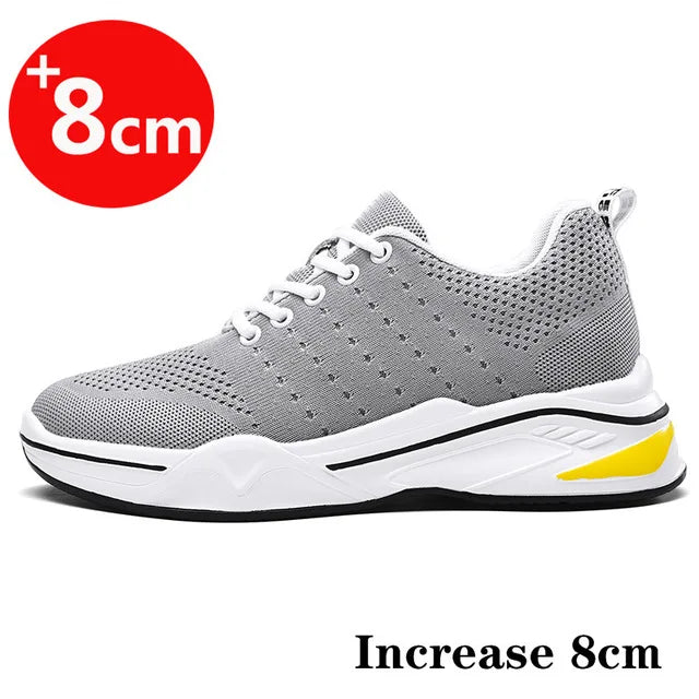 Fashion Elevator Shoes Men Sneakers Height Increasing Shoes Leisure Sports Casual Taller Shoes Man Increase Shoes Insole 8cm