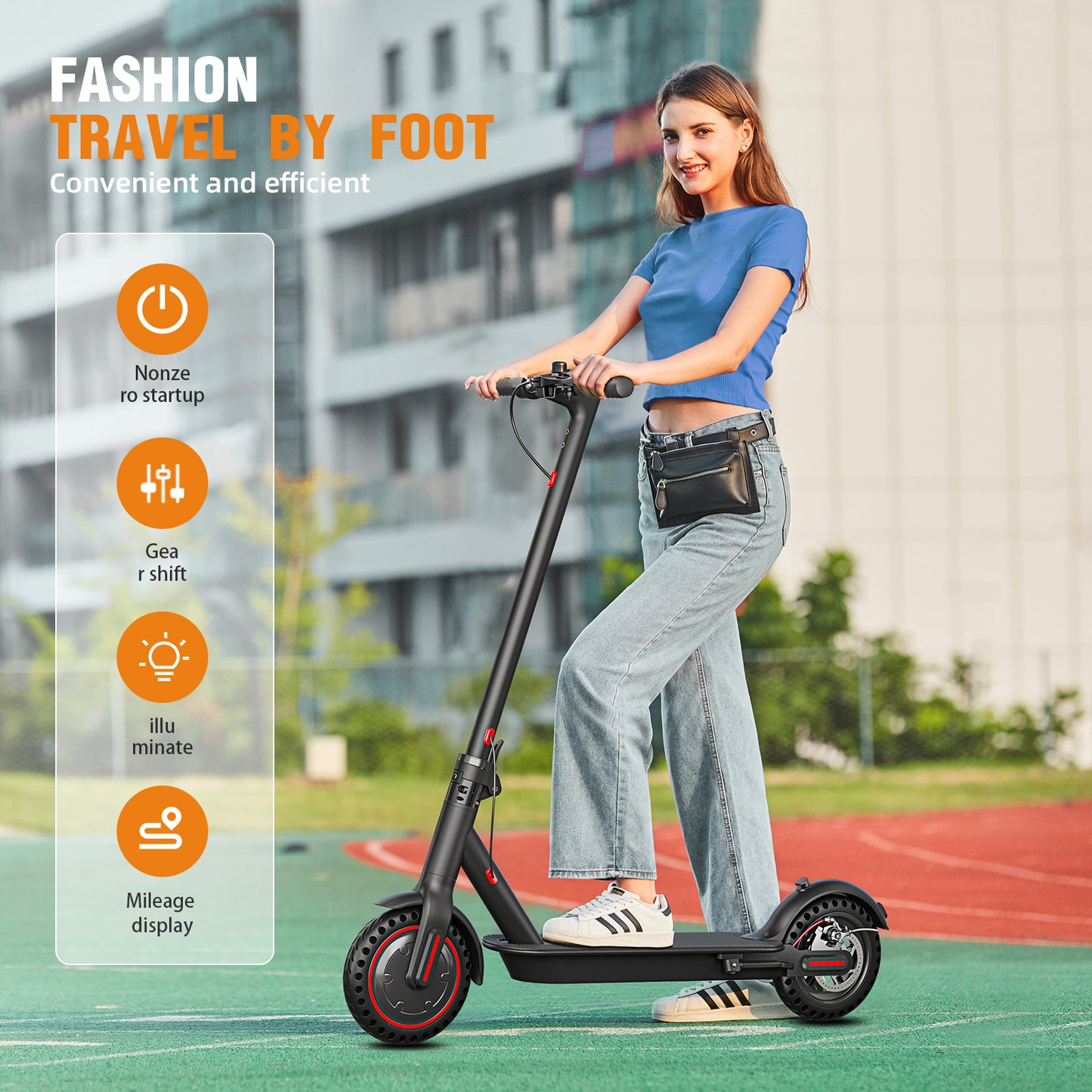 350W Foldable Electric Scooter for Adults & Teens | Explosion-Proof Tires, Dual Brake System | Lightweight & High-Quality E-Scooter