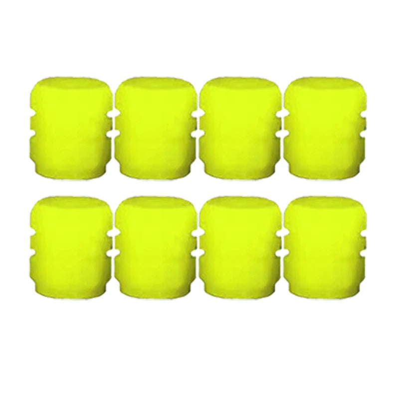 20Pc Luminous Valve Caps Fluorescent Night Glowing Decor Car Motorcycle Bicycle Wheel Hub Valve Stem Cap Styling Car Accessories