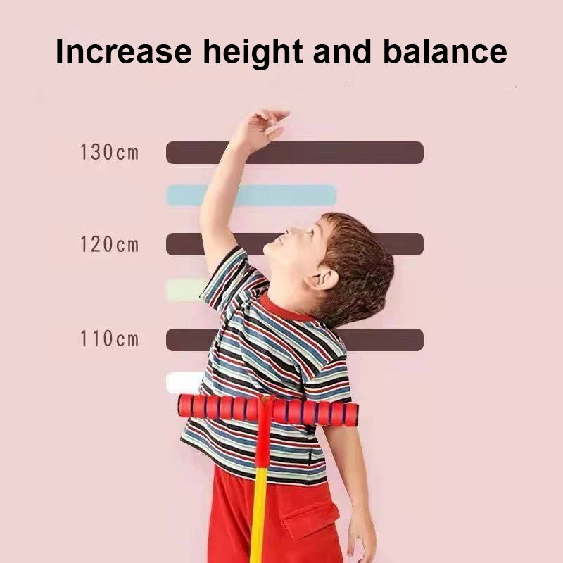 Children Growing Bounce Sense Training Pogo Stick Jumper Tall Foam Frog Toy Jumping Stilts Shoes Sport Outdoor Toys for Kids