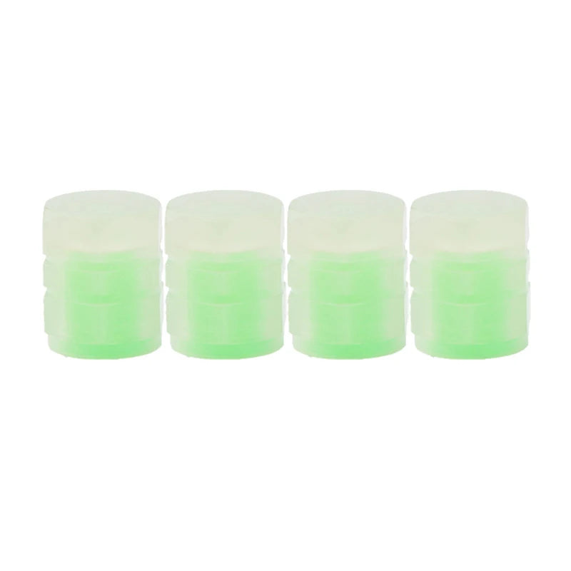 20Pc Luminous Valve Caps Fluorescent Night Glowing Decor Car Motorcycle Bicycle Wheel Hub Valve Stem Cap Styling Car Accessories