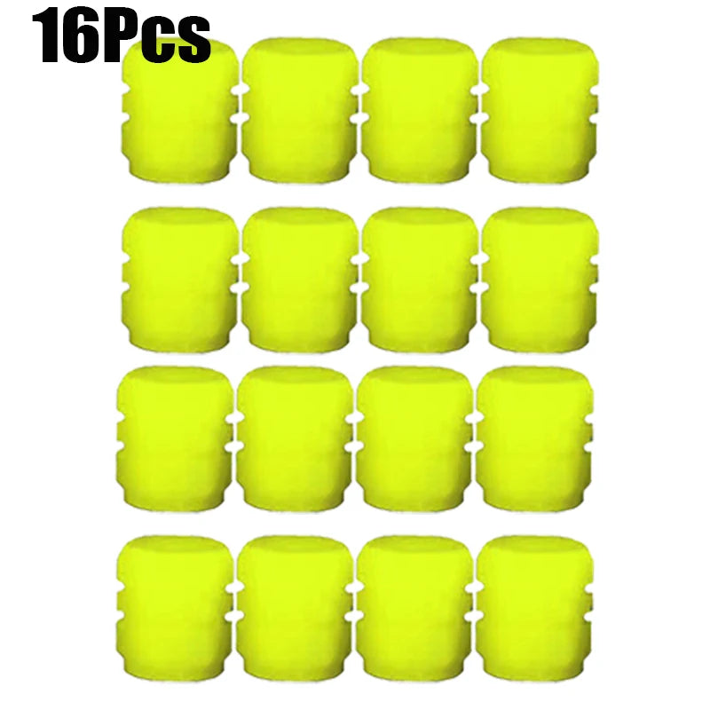 20Pc Luminous Valve Caps Fluorescent Night Glowing Decor Car Motorcycle Bicycle Wheel Hub Valve Stem Cap Styling Car Accessories