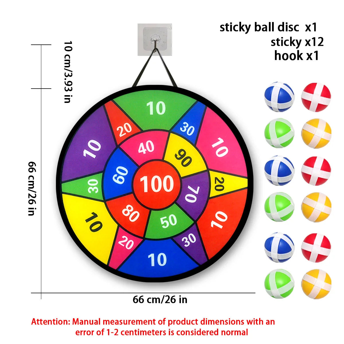 12 Sticky Ball Dart Disc Sets, Indoor and Outdoor Toys, Parent-Child Interaction, Birthday Gifts, Party Games, Supplies