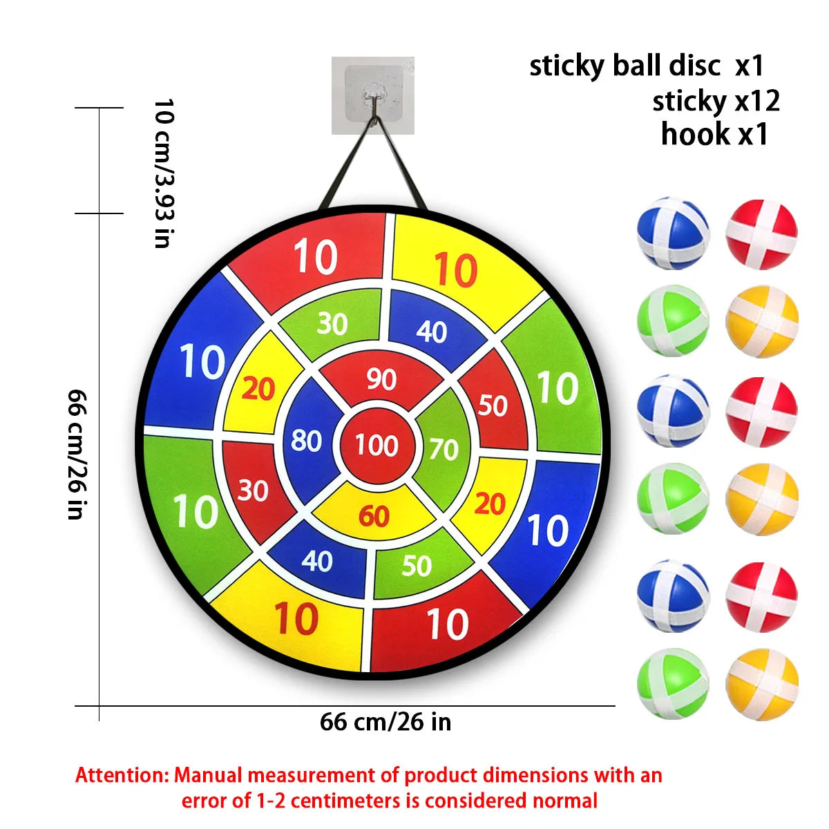 12 Sticky Ball Dart Disc Sets, Indoor and Outdoor Toys, Parent-Child Interaction, Birthday Gifts, Party Games, Supplies