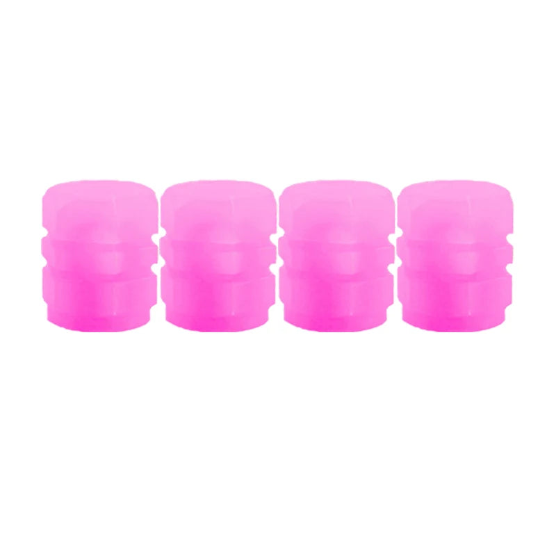 20Pc Luminous Valve Caps Fluorescent Night Glowing Decor Car Motorcycle Bicycle Wheel Hub Valve Stem Cap Styling Car Accessories