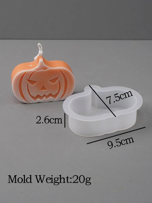 New Halloween Ornaments Pumpkin Silicone Candle Mold DIY Ghost Bat Soap Crafts Making Molds Plaster Resin Mould Home Decor Tools