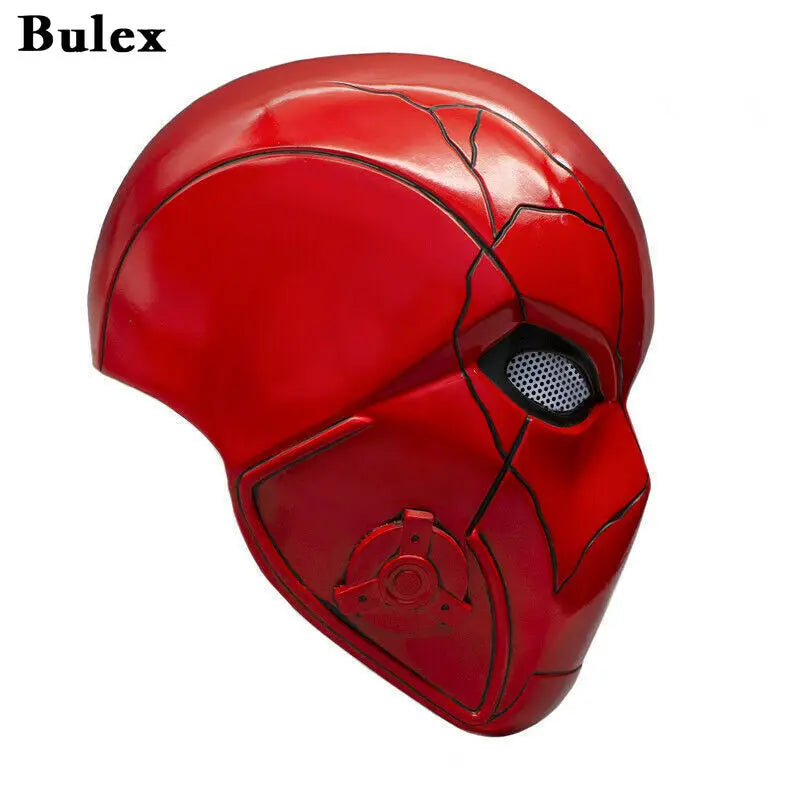 Red Hood Mask Movie Anime Full Head Latex/Resin Helmet with Mesh Eye Game Cosplay Halloween Costume Props