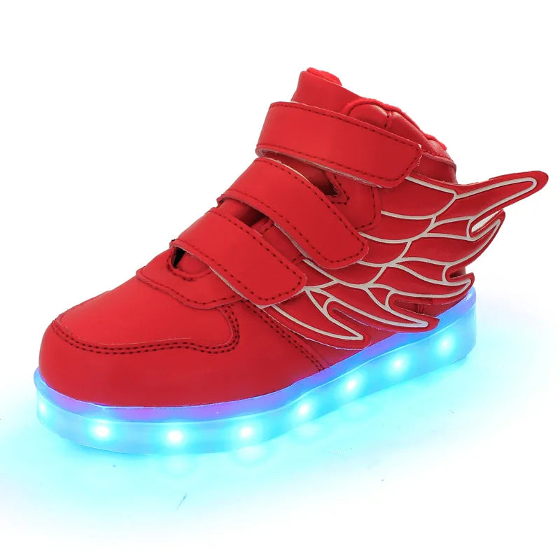 Size 25-37 Children LED Shoes Baskets Boys Girls Glowing Luminous Sneakers with Light Sole Kids Light Up Sneakers LED Slippers