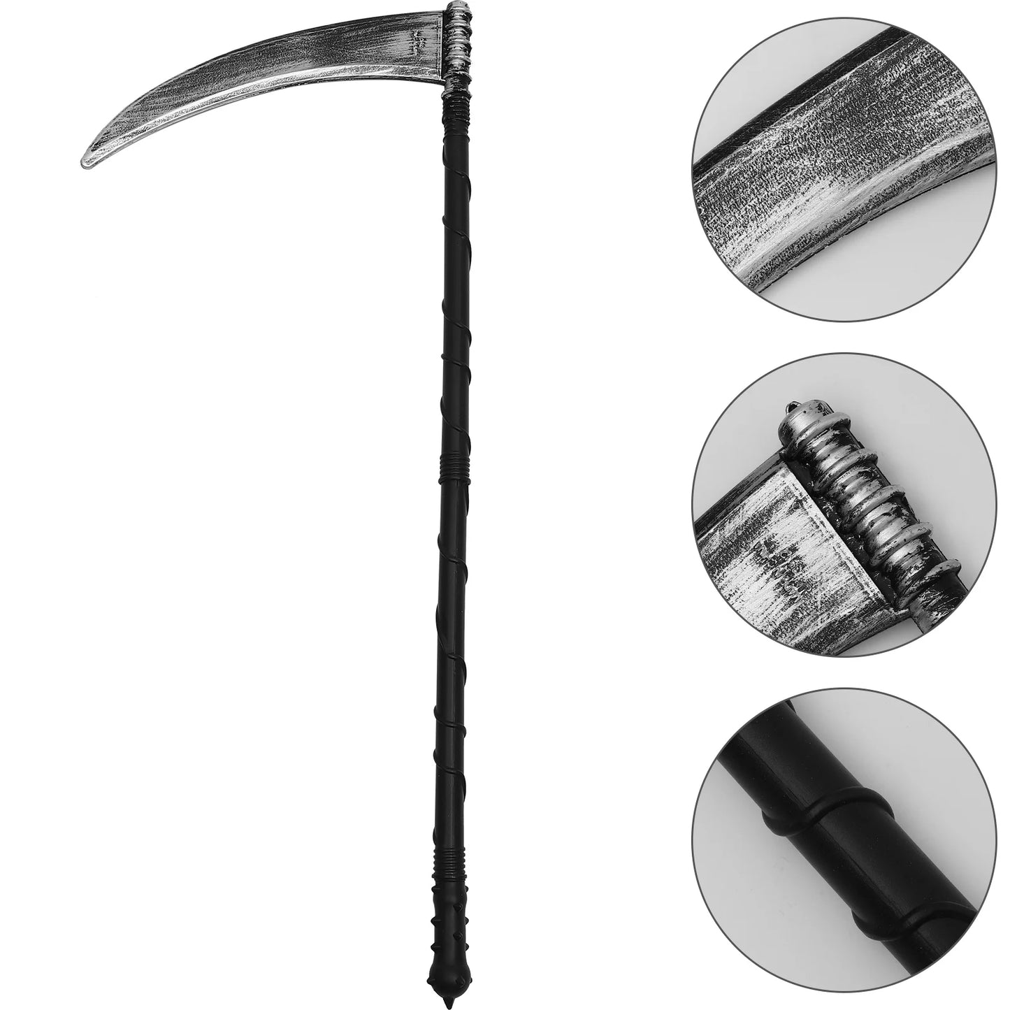 Halloween Prop Scythe Grim Scythe Staff Plastic Grim Halloween Death Costume Dress Up Toys Zombie Party Supply