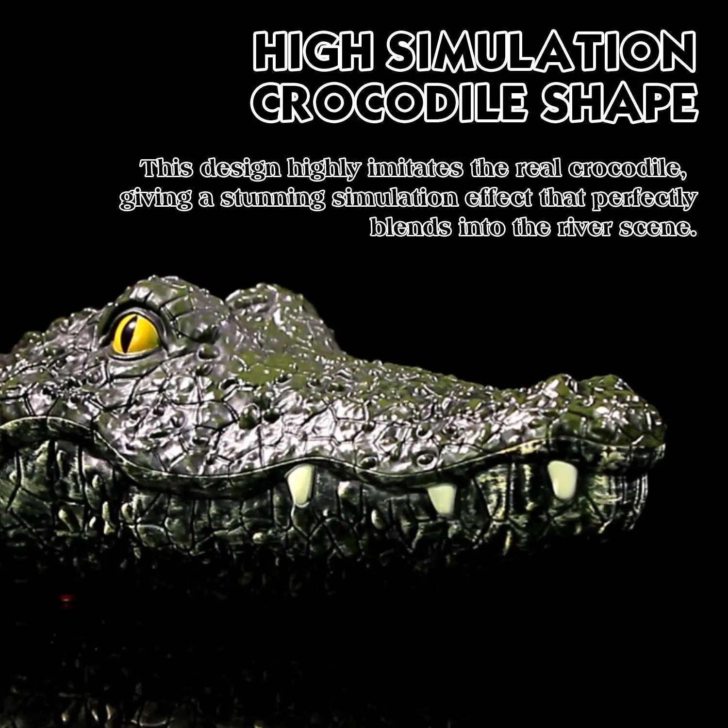 RC Boat Simulation Crocodile Head 2.4G Remote Control Joke Alligator Decoy Electric Toys Summer Water Spoof Robot Toys Gift