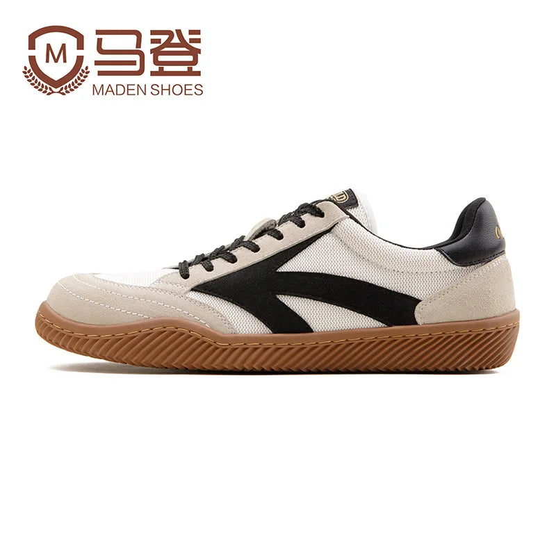 Maden 2023 Spring New Retro Casual Shoes for Men White Low Top Sports Tennis Shoes Outdoor Lace-Up Footwear Designer Sneakers