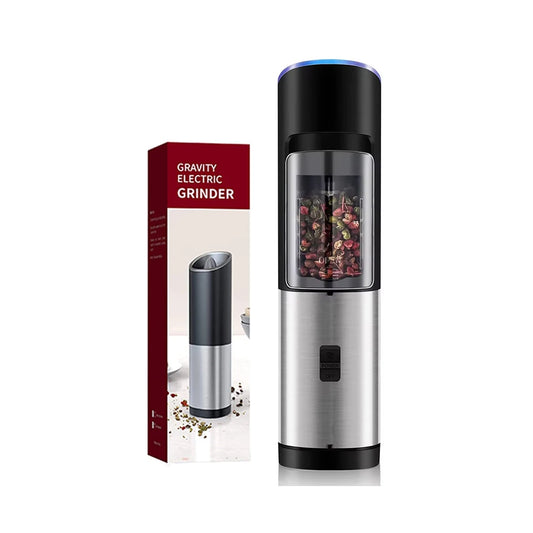 Automatic Sea Salt And Pepper Grinder With LED Light Adjustable Coarseness Electric Spice Mill Grinders For Kitchen Cooking BBQ